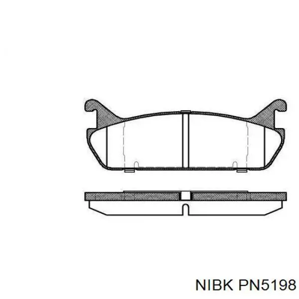 Задние тормозные колодки PN5198 Nibk