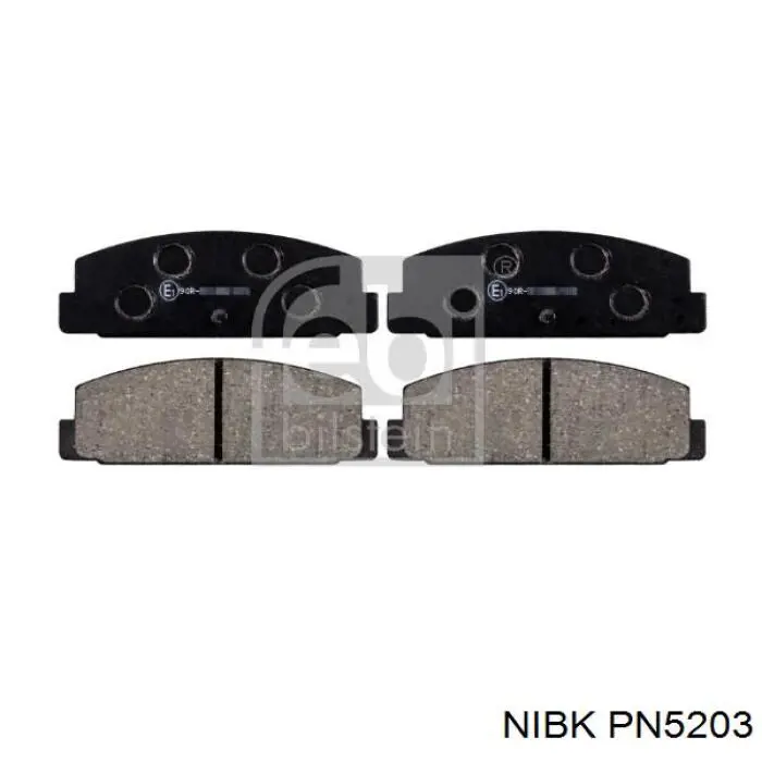 Купить PN5203 Nibk Колодки тормозные задние, дисковые