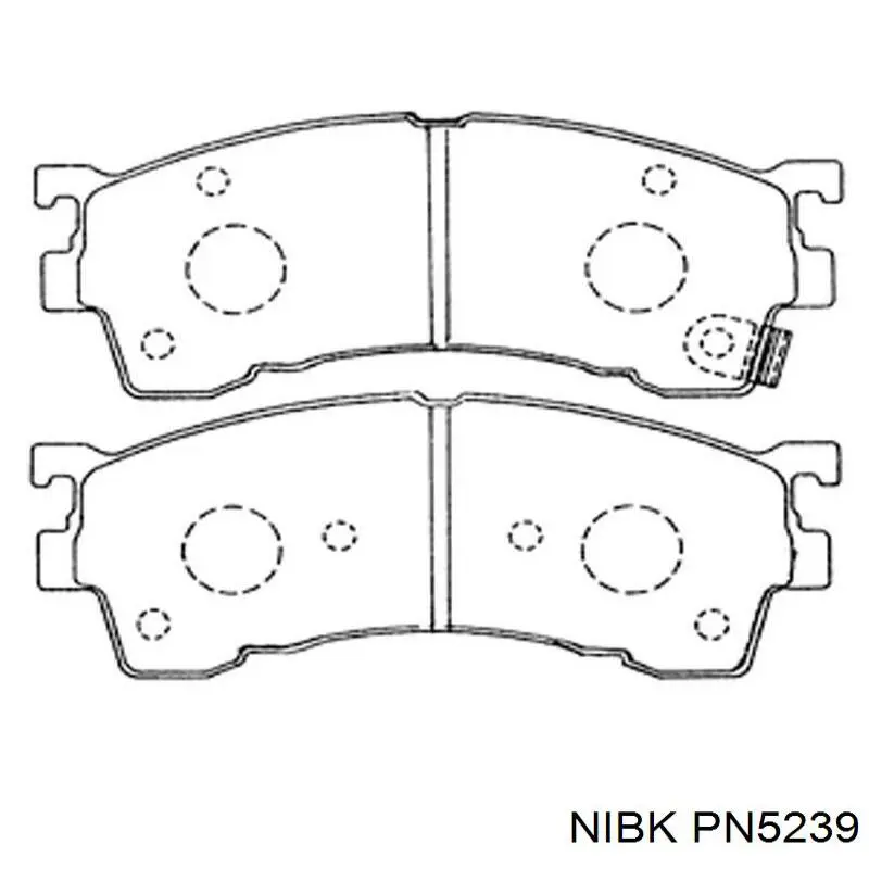 PN5239 Nibk колодки тормозные передние дисковые
