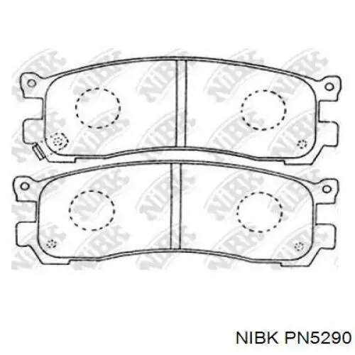 PN5290 Nibk колодки тормозные задние дисковые