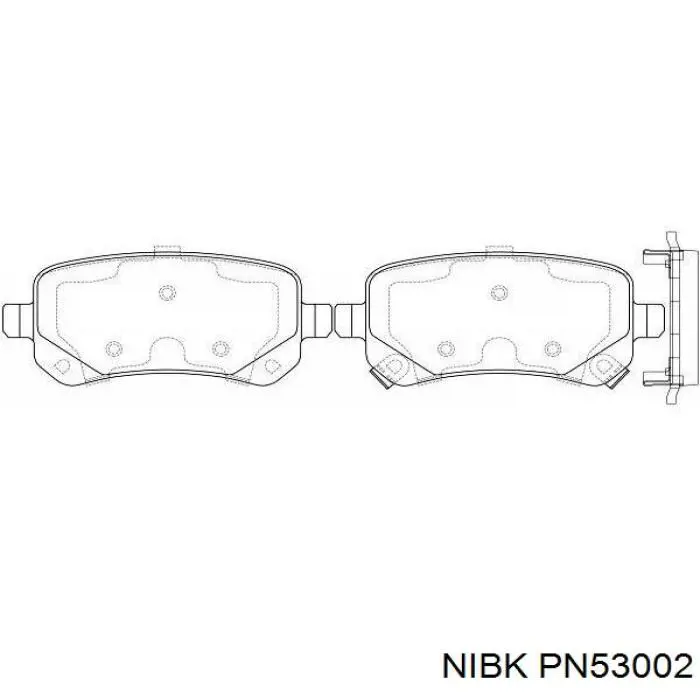 Задние тормозные колодки PN53002 Nibk
