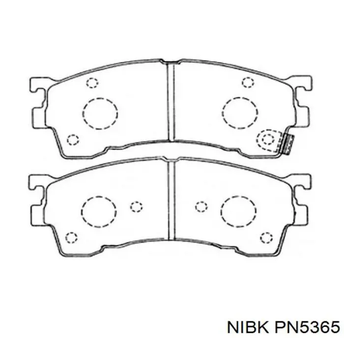 Задние тормозные колодки PN5365 Nibk
