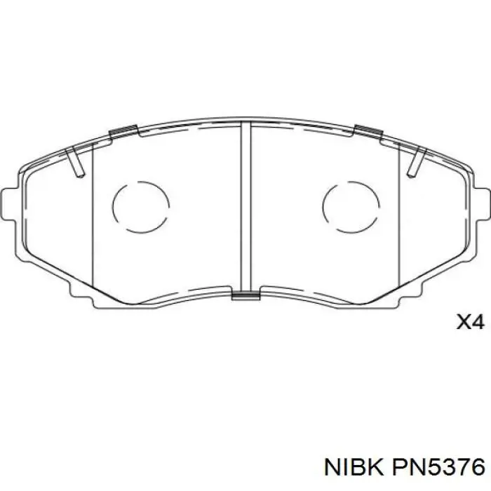 Передние тормозные колодки PN5376 Nibk