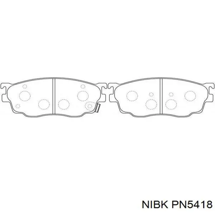 Передние тормозные колодки PN5418 Nibk