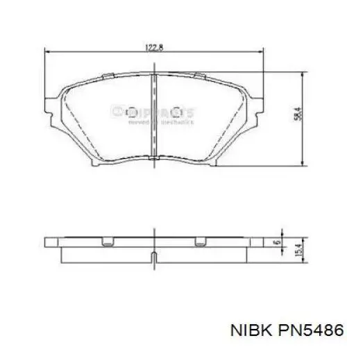 Купить PN5486 Nibk Колодки тормозные