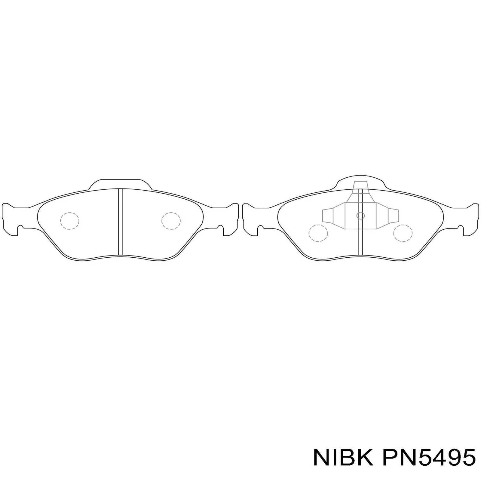 Передние тормозные колодки PN5495 Nibk