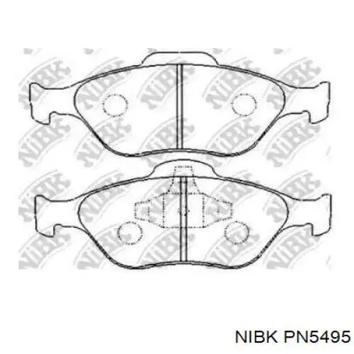 PN5495 Nibk Колодки передние