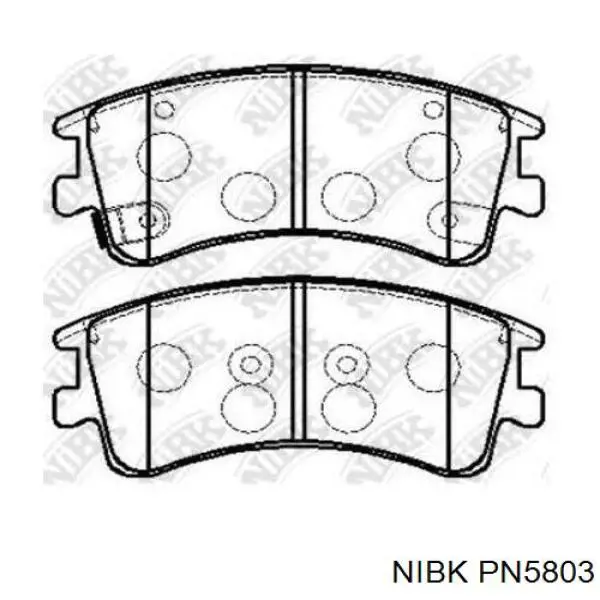 Задние тормозные колодки PN5803 Nibk