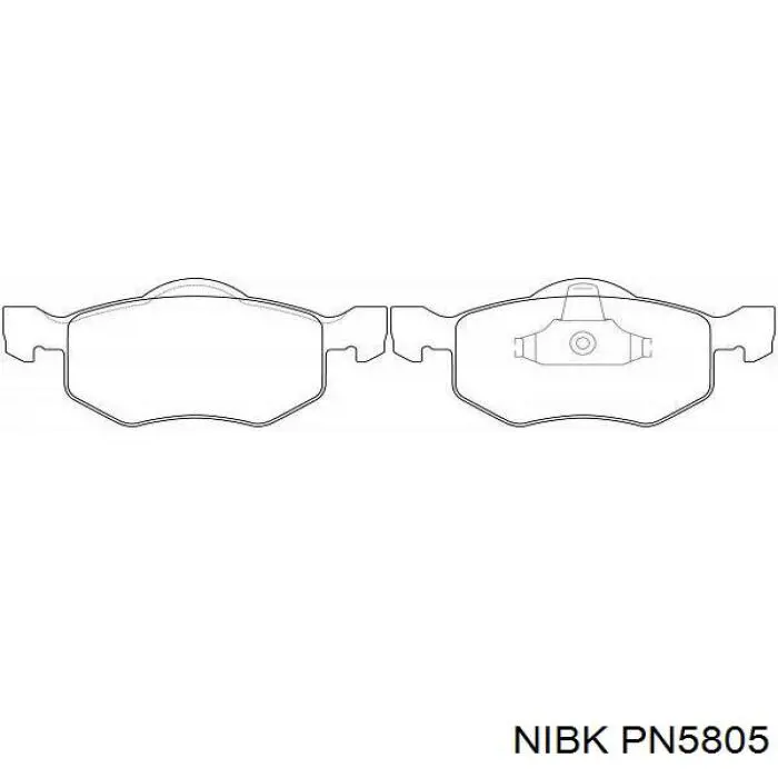 Передние тормозные колодки PN5805 Nibk