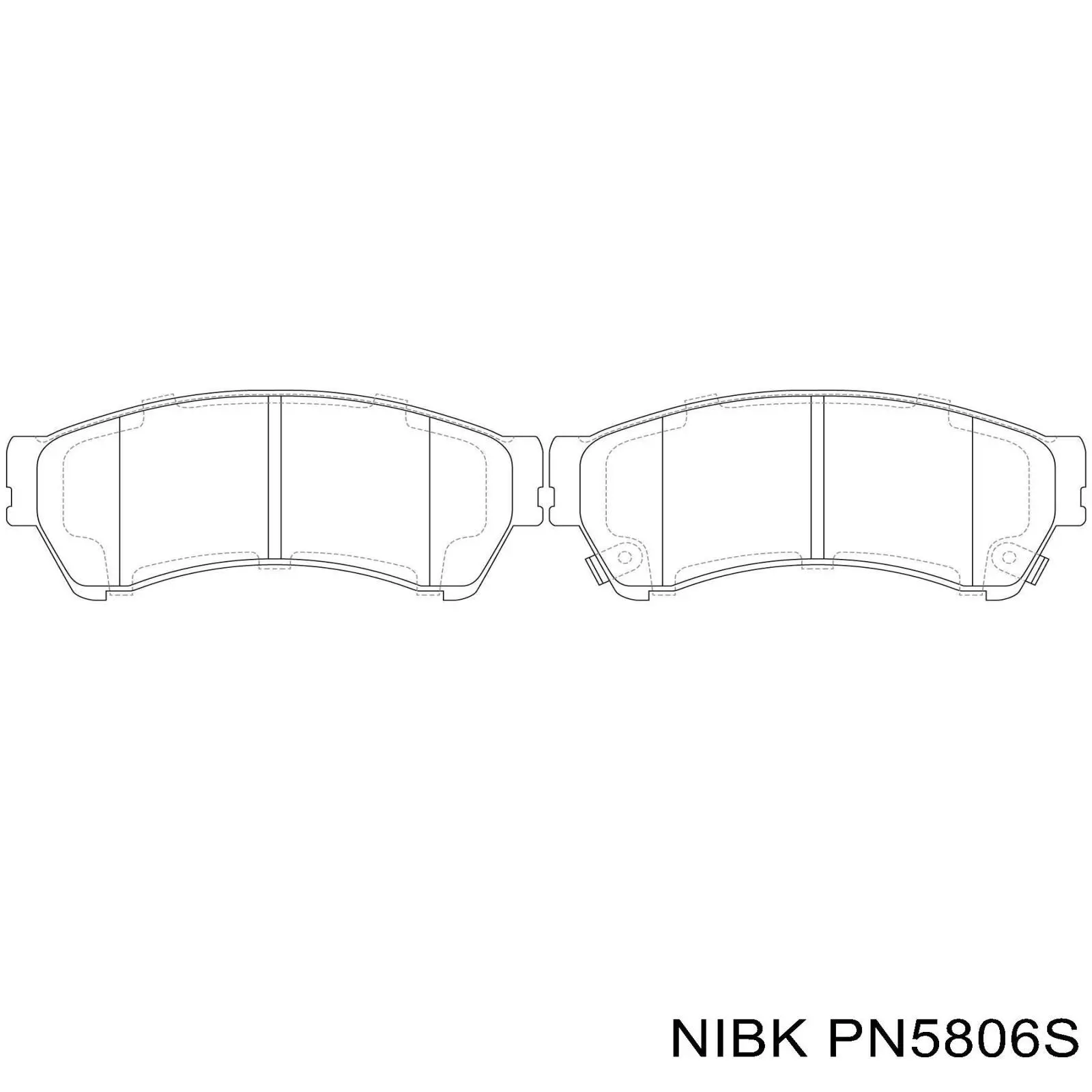 PN5806S Nibk Колодки передние