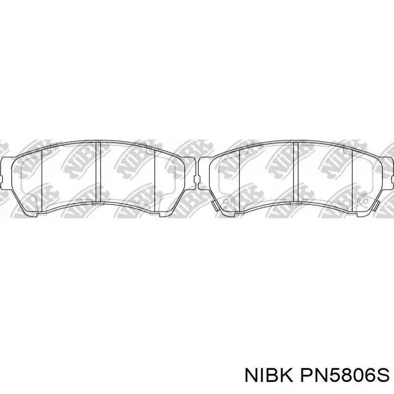 Передние тормозные колодки PN5806S Nibk