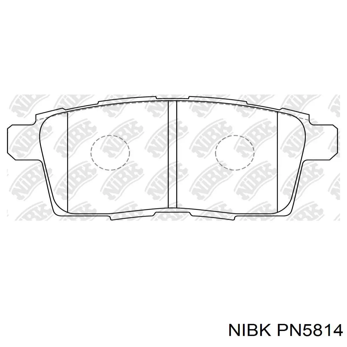 Задние тормозные колодки PN5814 Nibk