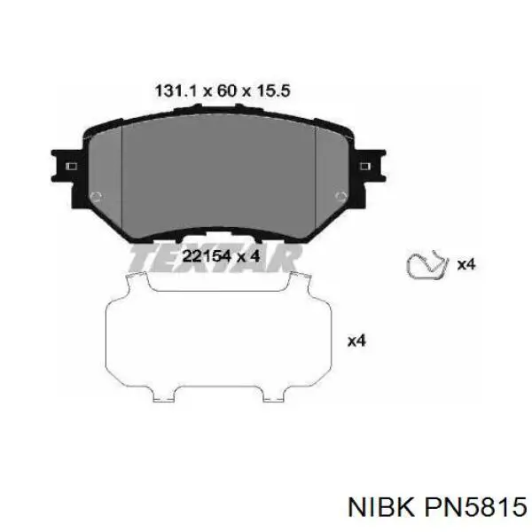 PN5815 Nibk Колодки передние
