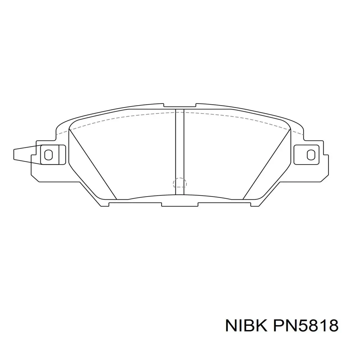 Задние тормозные колодки PN5818 Nibk