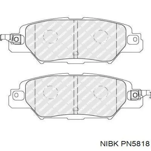 Купить PN5818 Nibk Колодки тормозные задние, дисковые