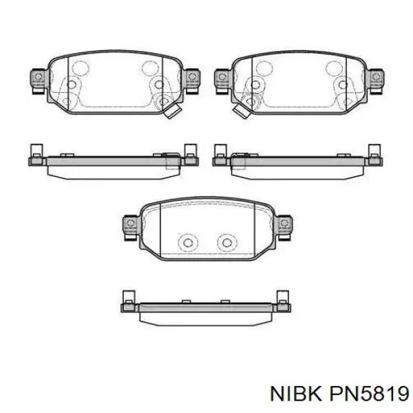PN5819 Nibk Колодки тормозные дисковые комплект