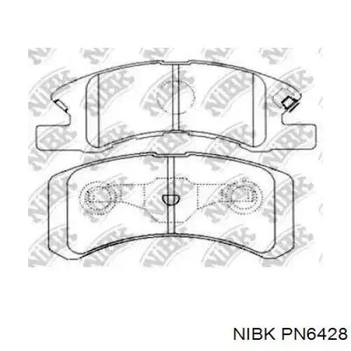 PN6428 Nibk колодки тормозные передние дисковые
