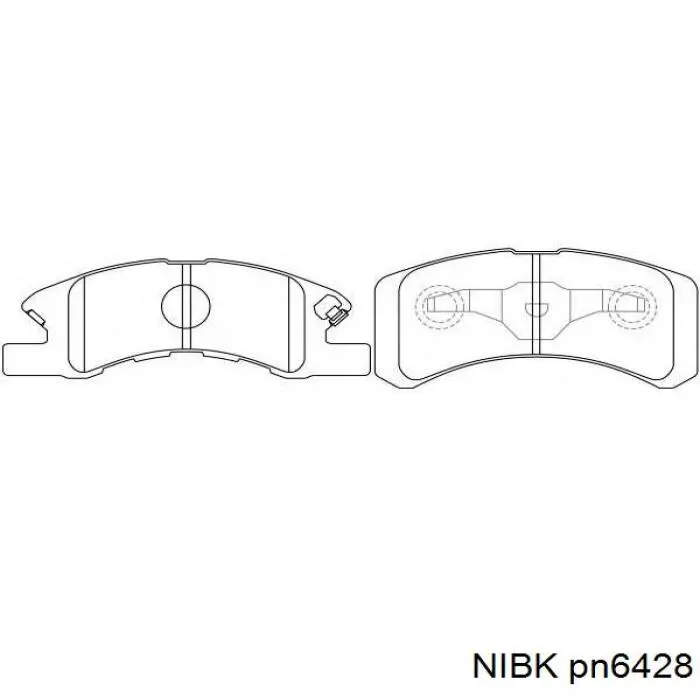 Колодки тормозные передние дисковые Nibk PN6428