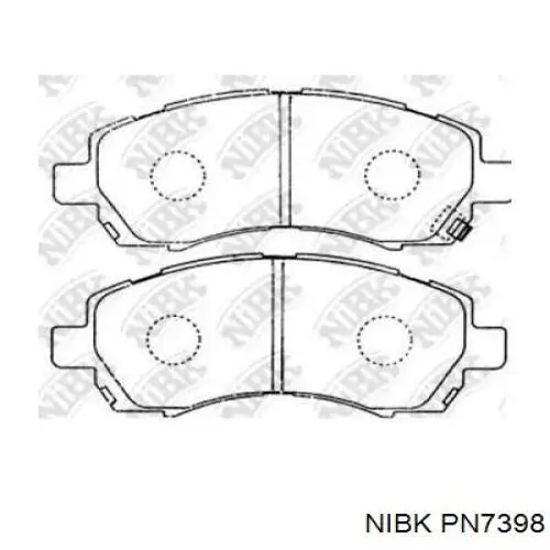 Купить PN7398 Nibk Колодки тормозные