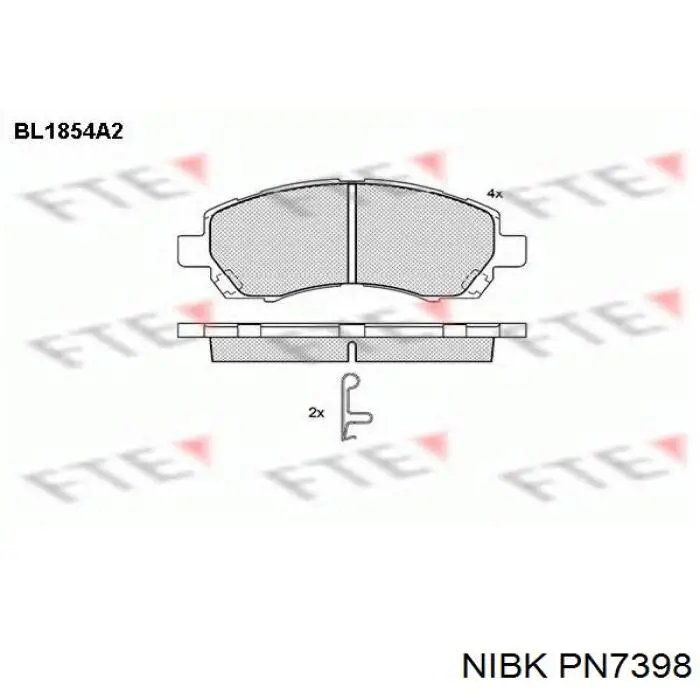 Колодки Nibk PN7398 цена, от 19.87 USD