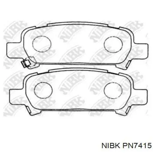 PN7415 Nibk Колодки тормозные дисковые комплект
