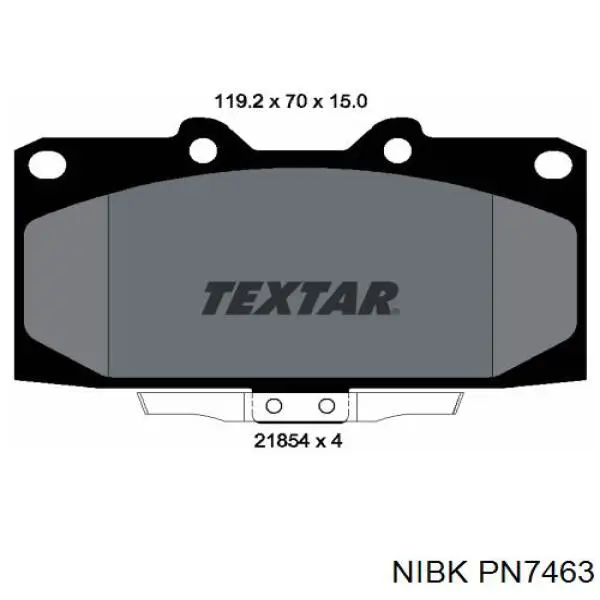 PN7463 Nibk Колодки передние