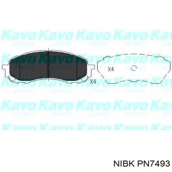 PN7493 Nibk Колодки передние