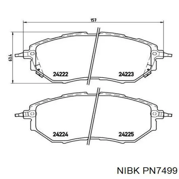 PN7499 Nibk Колодки передние