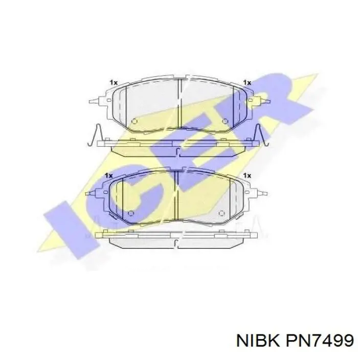 Купить PN7499 Nibk Колодки тормозные