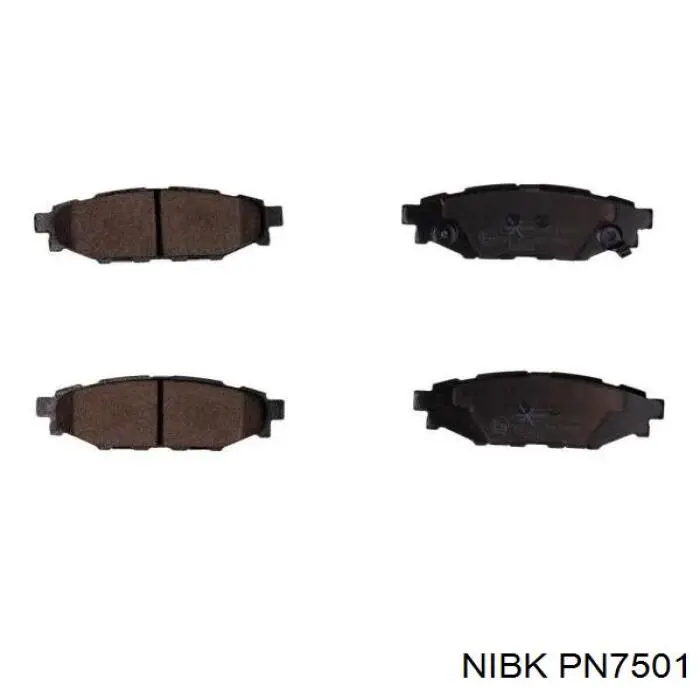 PN7501 Nibk Колодки тормозные дисковые комплект