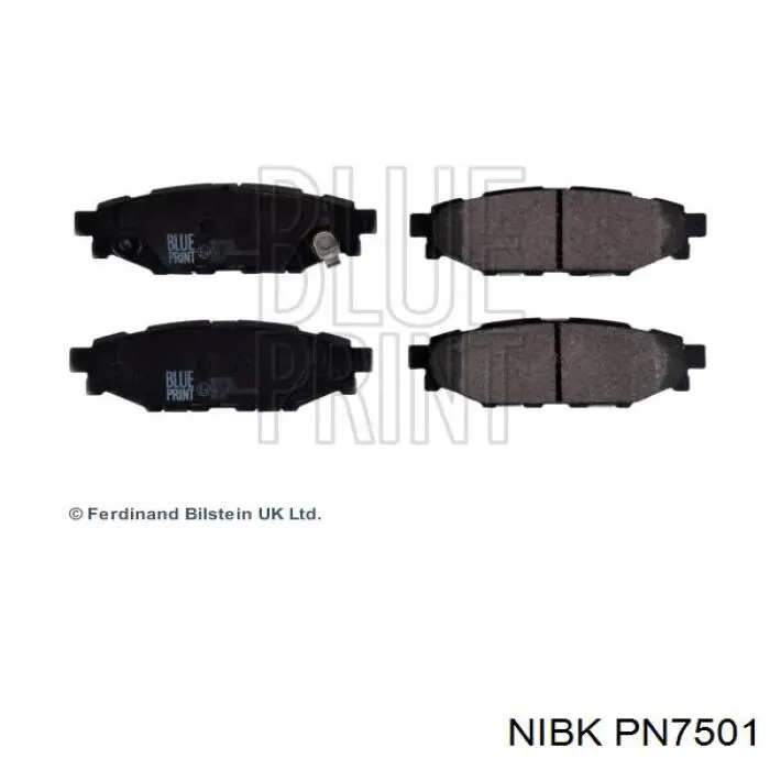 Задние тормозные колодки PN7501 Nibk