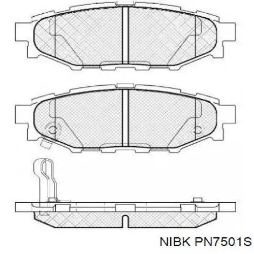 PN7501S Nibk Колодки тормозные дисковые комплект