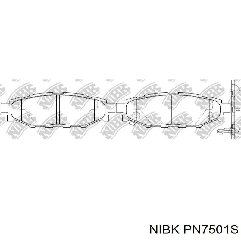 Задние дисковые колодки Nibk PN7501S