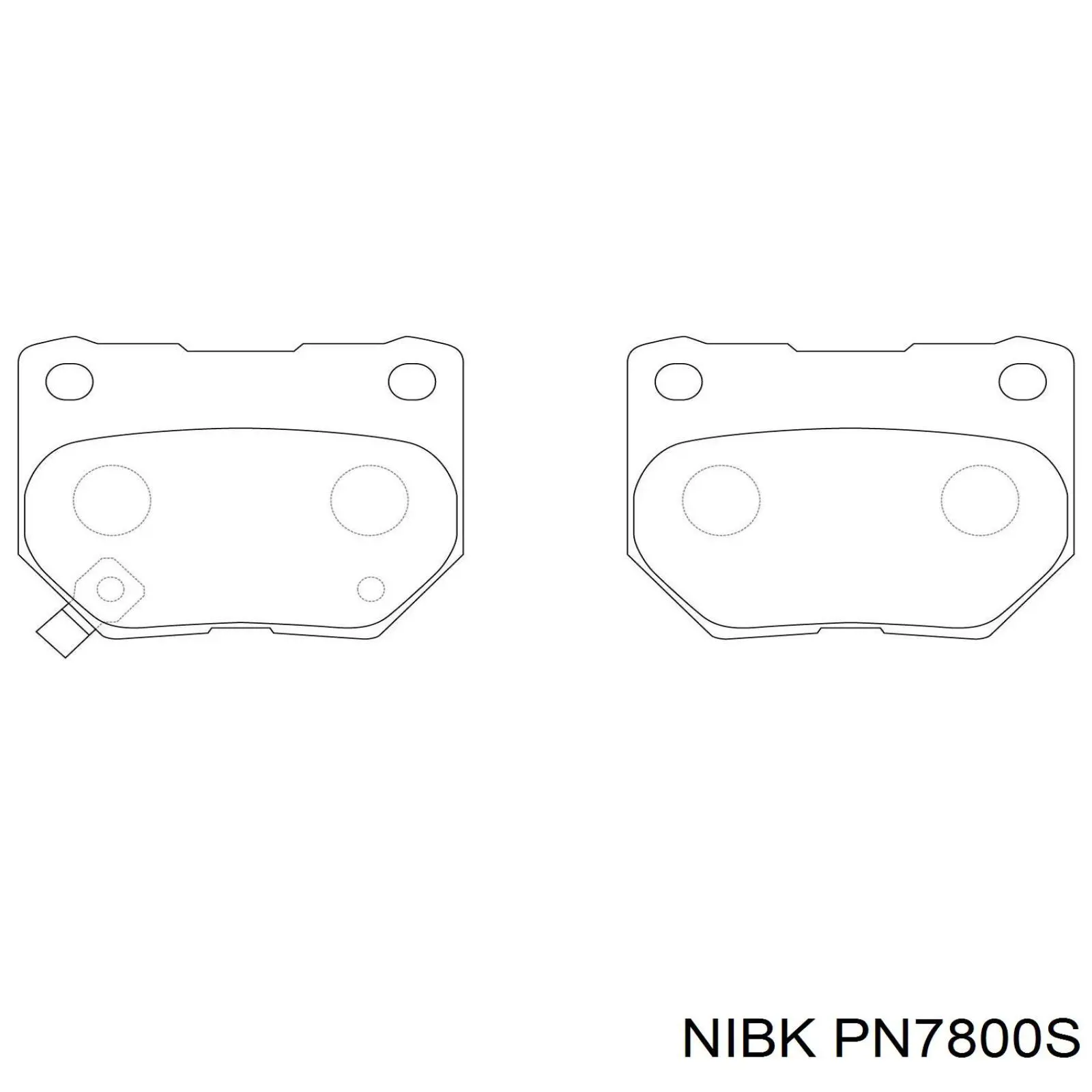 PN7800S Nibk Колодки тормозные дисковые комплект