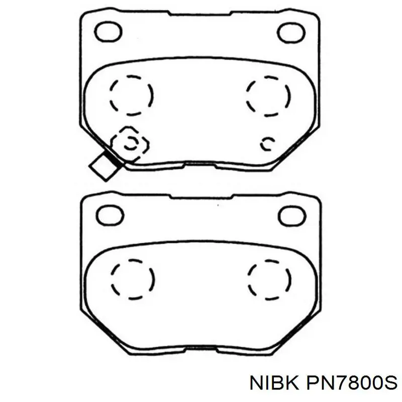 Задние тормозные колодки PN7800S Nibk