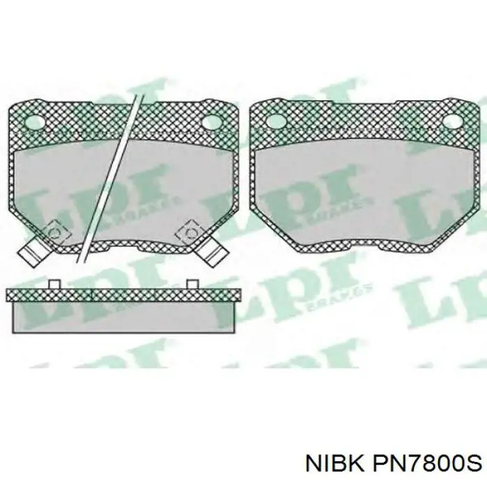 Колодки дисковые  Nibk PN7800S цена, от 16.87 USD
