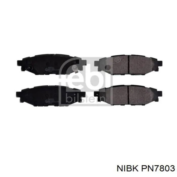 Купить PN7803 Nibk Колодки тормозные задние, дисковые