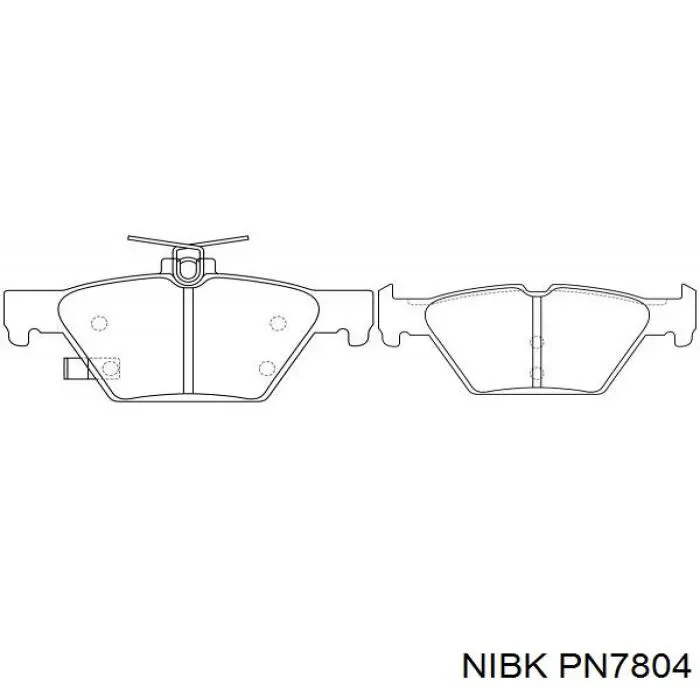 Задние тормозные колодки PN7804 Nibk