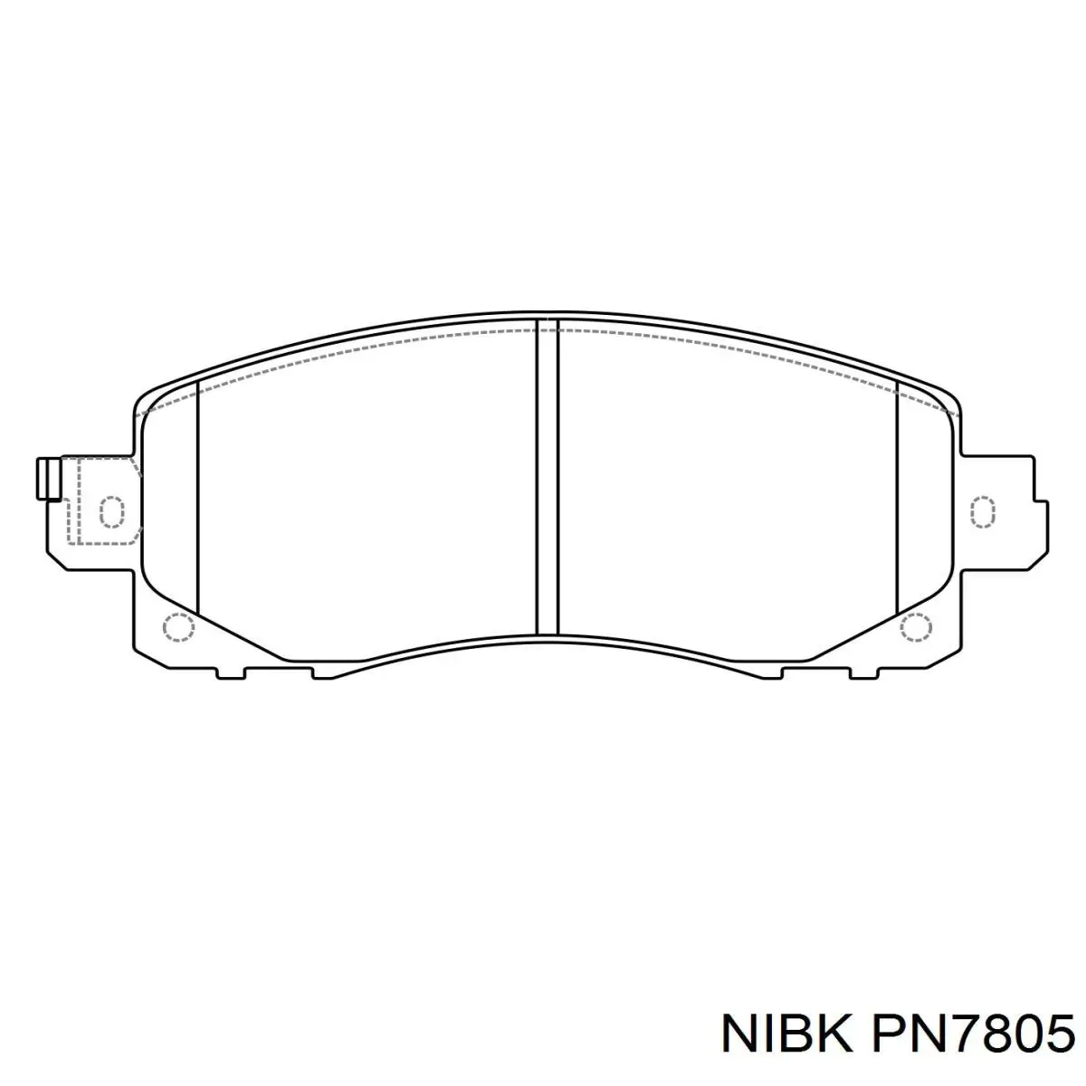 PN7805 Nibk колодки тормозные передние дисковые