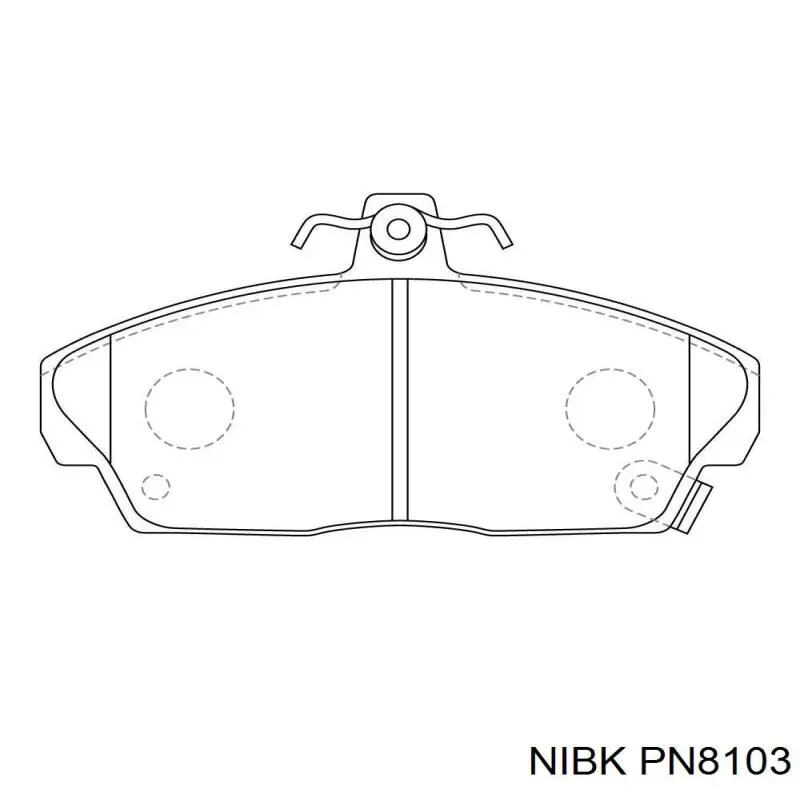 PN8103 Nibk колодки тормозные передние дисковые