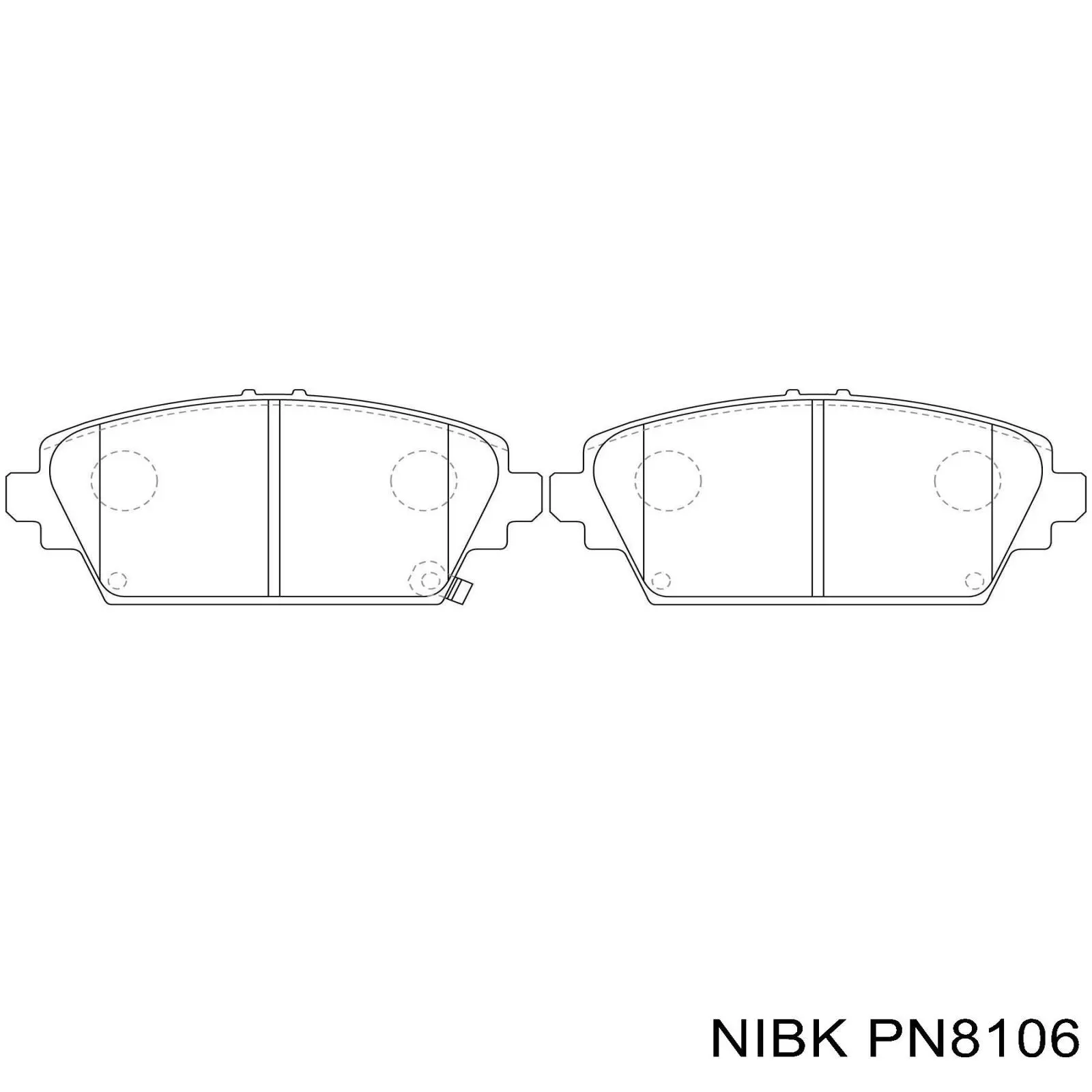 PN8106 Nibk Колодки передние