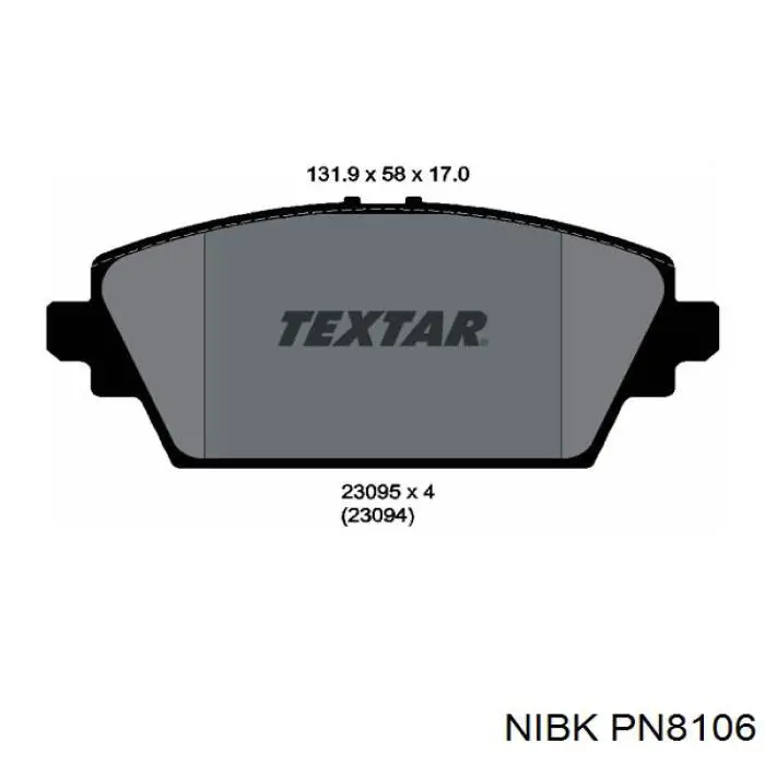 Колодки Nibk PN8106 цена, от 19.05 USD