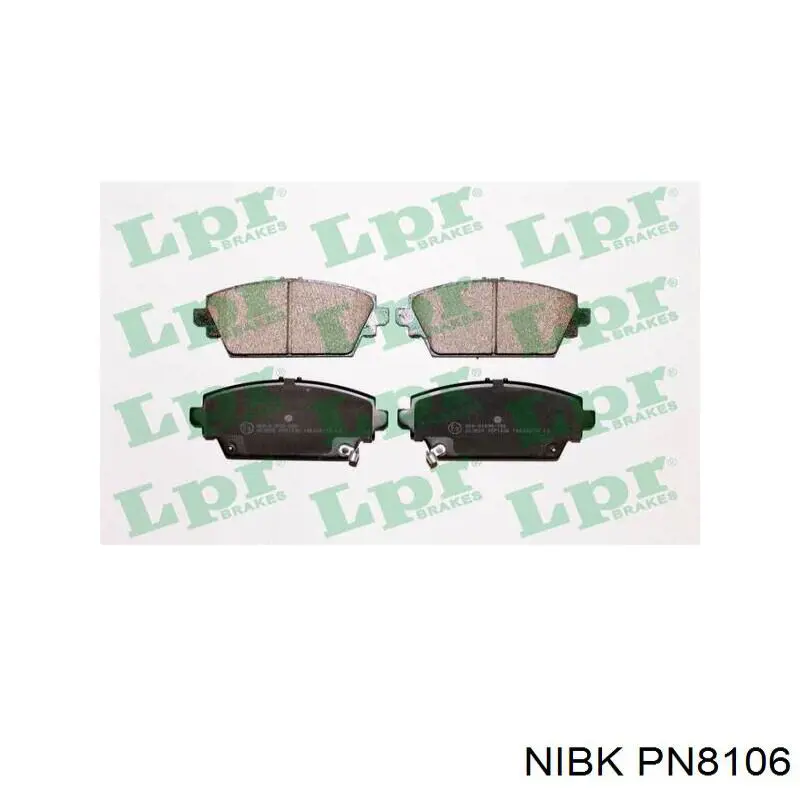 Передние тормозные колодки PN8106 Nibk