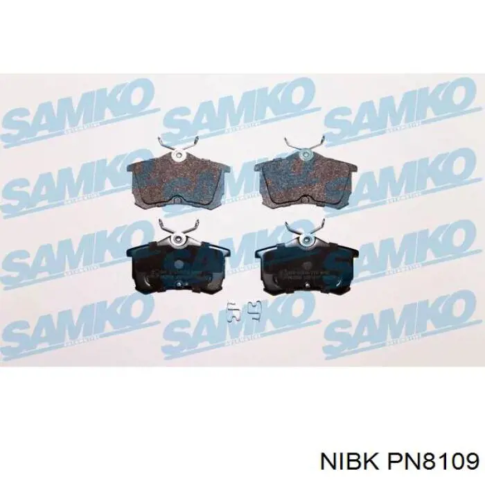 PN8109 Nibk Колодки тормозные дисковые комплект