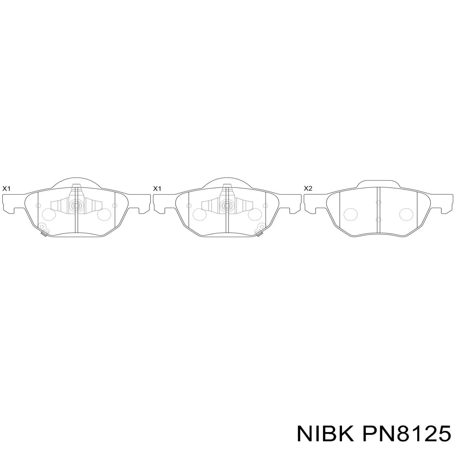 Купить PN8125 Nibk Колодки тормозные