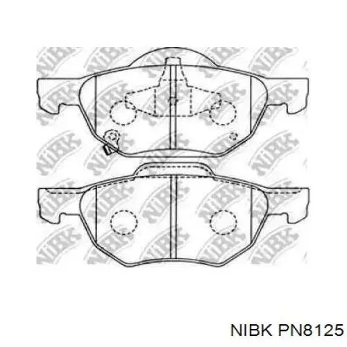 Передние тормозные колодки PN8125 Nibk