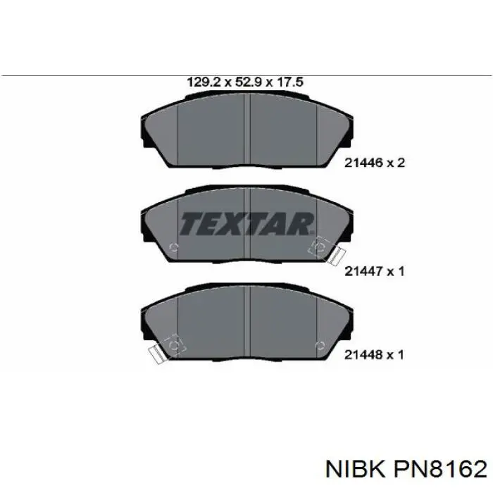 PN8162 Nibk Колодки передние
