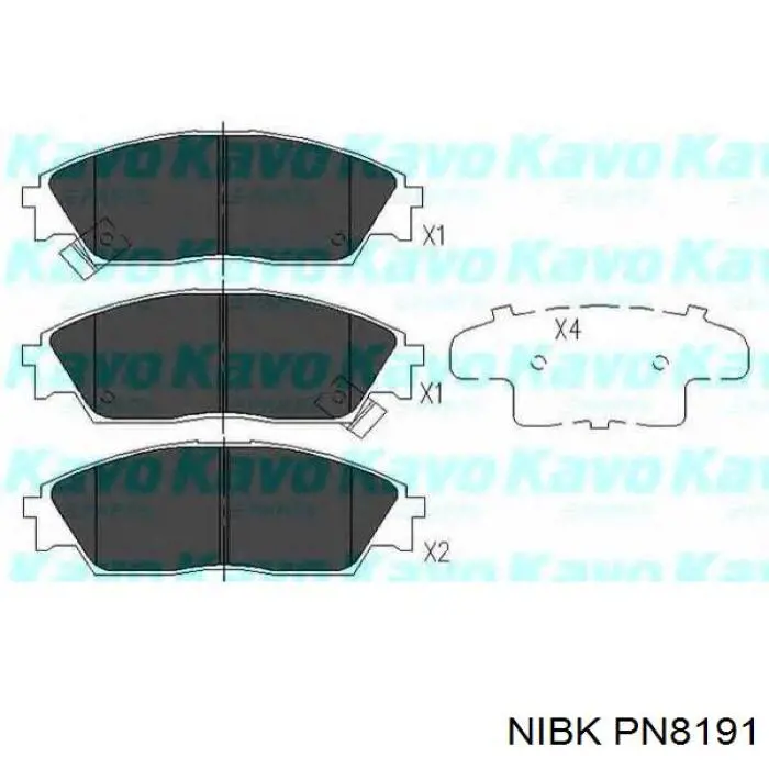 Купить PN8191 Nibk Колодки тормозные