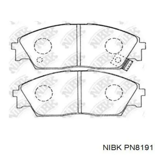 Передние тормозные колодки PN8191 Nibk