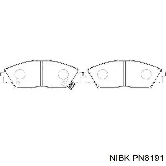 Передние тормозные колодки PN8191 Nibk